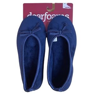 Dearfoams Blue Slippers NWT